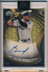 Bryan De La Cruz #CBA-BLC Baseball Cards 2022 Topps Chrome Black Autographs Prices