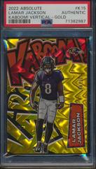 Lamar Jackson [Gold] Football Cards 2022 Panini Absolute Kaboom Vertical Prices