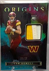 Sam Howell [Turquoise] Football Cards 2022 Panini Origins Rookie Patches Prices