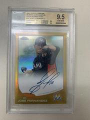 Jose Fernandez [Gold Refractor] Baseball Cards 2013 Topps Chrome Rookie Autograph Prices