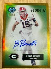 Brock Bowers [Gold] #55B-BB Football Cards 2023 Bowman Chrome University 1955 Autographs Prices