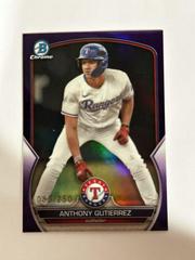 Anthony Gutierrez [Purple] Baseball Cards 2023 Bowman Draft Chrome Prices