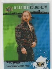 Hangman Adam Page [Green Blue] Wrestling Cards 2022 Upper Deck Allure AEW Color Flow Prices