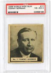 Tommy Gorman Hockey Cards 1937 V356 World Wide Gum Prices