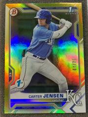 Carter Jensen [Yellow Foil] Baseball Cards 2021 Bowman Draft 1st Edition Prices