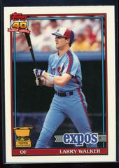 Larry Walker #339 Baseball Cards 1991 Topps Tiffany Prices