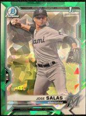 Jose Salas [Green Refractor] Baseball Cards 2021 Bowman Sapphire Prices