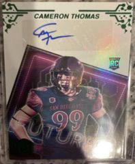 Cameron Thomas [Green] #FS-CT Football Cards 2022 Panini Elements Future Signs Autographs Prices