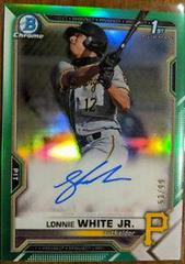 Lonnie White Jr. [Green Refractor] #CDA-LW Baseball Cards 2021 Bowman Draft Pick Chrome Autographs Prices