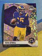 Tutu Atwell [No Huddle Silver] #320-V Football Cards 2021 Panini Mosaic Rookie Variations Prices