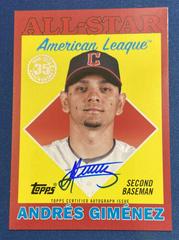 Andres Gimenez [Red] #88ASA-AGI Baseball Cards 2023 Topps 1988 All Star Autographs Prices