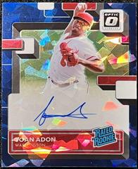 Joan Adon [Navy Blue Ice] Baseball Cards 2022 Panini Donruss Optic Rated Rookie Signatures Prices