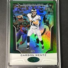 Carson Wentz [Mirror Green] #56 Football Cards 2017 Panini Certified Prices
