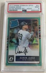 Aaron Judge [Aqua] #RRS-AJ Baseball Cards 2017 Panini Donruss Optic Rated Rookie Signatures Prices