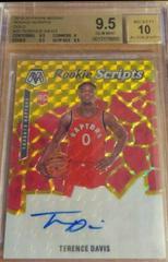 Terence Davis [Gold] #RS-TDV Basketball Cards 2019 Panini Mosaic Rookie Scripts Prices