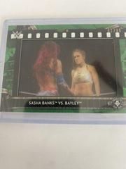 Sasha Banks vs. Bayley [Dark Green] #FS-SB Wrestling Cards 2021 Topps WWE Match Film Strips Relics Prices