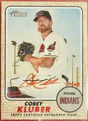 Corey Kluber [Red Ink] Baseball Cards 2017 Topps Heritage Real One Autographs Prices