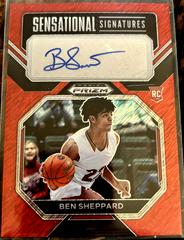 Ben Sheppard [Red Shimmer] #SS-BEN Basketball Cards 2023 Panini Prizm Draft Picks Sensational Signatures Prices