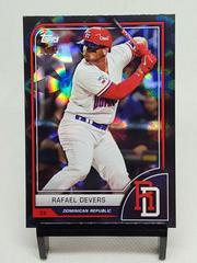 Rafael Devers [Black Difractor] #10 Baseball Cards 2023 Topps World Classic Prices