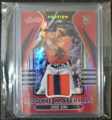 Jose Siri [Spectrum Red] #ARM-JS Baseball Cards 2022 Panini Absolute Rookie Materials Prices