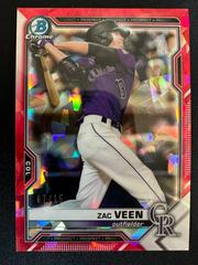 Zac Veen [Red Refractor] #BCP-3 Baseball Cards 2021 Bowman Sapphire Prices