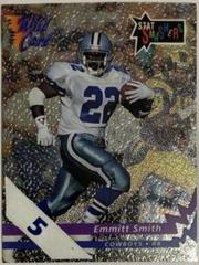 Emmitt Smith [Promo 5 Stripe] #P-2 Football Cards 1992 Wild Card Stat Smashers Prices