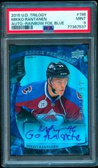 Mikko Rantanen [Autograph Rainbow Foil Blue] #198 Hockey Cards 2015 Upper Deck Trilogy Prices