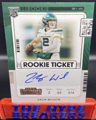 Zach Wilson [Autograph] Football Cards 2021 Panini Contenders Prices
