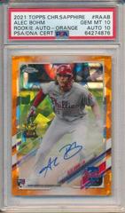 Alec Bohm [Orange] #RA-AB Baseball Cards 2021 Topps Chrome Sapphire Rookie Autographs Prices