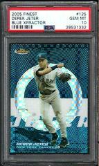 Derek Jeter [Blue Xfractor] #125 Baseball Cards 2005 Finest Prices