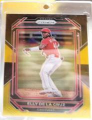 Elly De La Cruz [Black Gold] #92 Baseball Cards 2023 Panini Prizm Prices