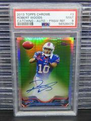 Robert Woods [Catching Autograph Prism Refractor] Football Cards 2013 Topps Chrome Prices