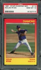 Nolan Ryan #113 Baseball Cards 1991 Star Diamond Series Prices