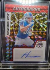 Aidan Hutchinson [Choice Fusion Red and Yellow] Football Cards 2022 Panini Mosaic Rookie Autographs Prices