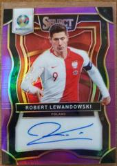 Robert Lewandowski [Purple Prizm] Soccer Cards 2020 Panini Select UEFA Euro Signatures Prices