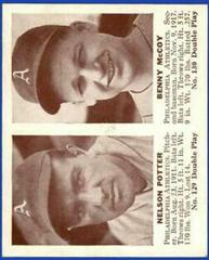 Nelson Potter, Benny McCoy Baseball Cards 1941 Double Play Prices