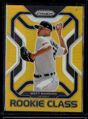Matt Manning [Gold Prizm] Baseball Cards 2022 Panini Prizm Rookie Class Prices
