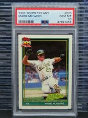 Mark McGwire #270 Baseball Cards 1991 Topps Tiffany Prices