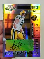A.J. Hawk [Championship Ticket Autograph] #139 Football Cards 2006 Playoff Contenders Prices