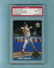 Mark Langston #16 Baseball Cards 1992 Ultra Award Winners Prices