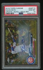 David Bote [Gold Refractor] Baseball Cards 2018 Topps Chrome Update Autographs Prices