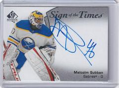 Malcolm Subban #SOTT-MS Hockey Cards 2021 SP Authentic Sign of the Times Autographs Prices