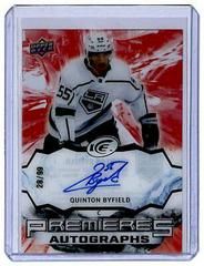 Quinton Byfield [Autograph] #IPA-QB Hockey Cards 2021 Upper Deck Ice Premieres Prices