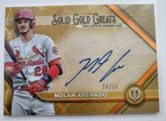 Nolan Arenado [Orange] #GGA-NA Baseball Cards 2022 Topps Tribute Solid Gold Greats Autographs Prices