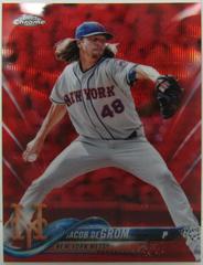 Jacob deGrom [Red Wave Refractor] #143 Baseball Cards 2018 Topps Chrome Prices