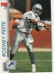 Rodney Peete Football Cards 1992 Pro Set Prices