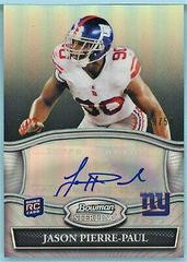 Jason Pierre Paul [Blue Refractor] Football Cards 2010 Bowman Sterling Autographs Prices
