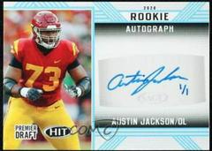 Austin Jackson [Blue] #A36 Football Cards 2020 Sage Hit Rookie Autograph Prices