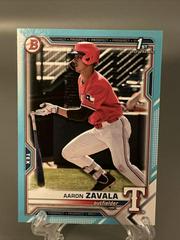 Aaron Zavala [Aqua] #BD-101 Baseball Cards 2021 Bowman Draft Prices
