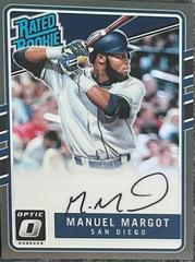 Manuel Margot [Black] #RRS-MM Baseball Cards 2017 Panini Donruss Optic Rated Rookie Signatures Prices